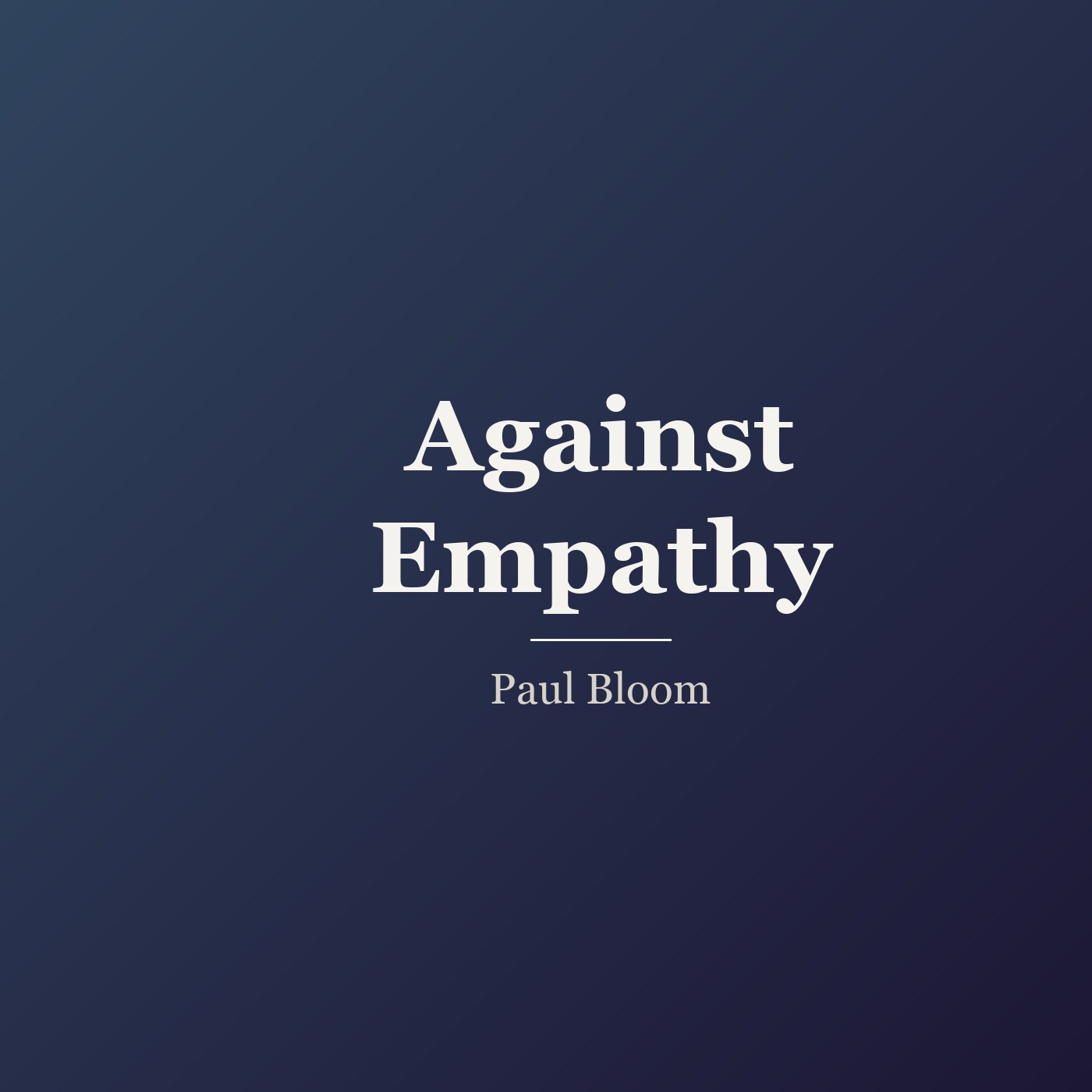 Against Empathy cover