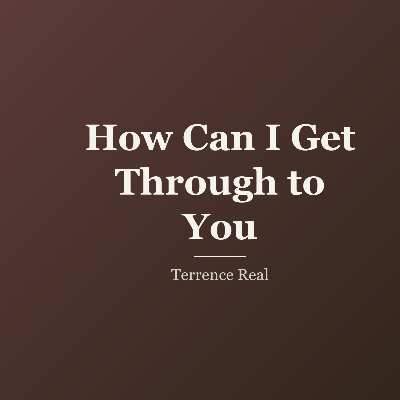 How Can I Get Through to You cover