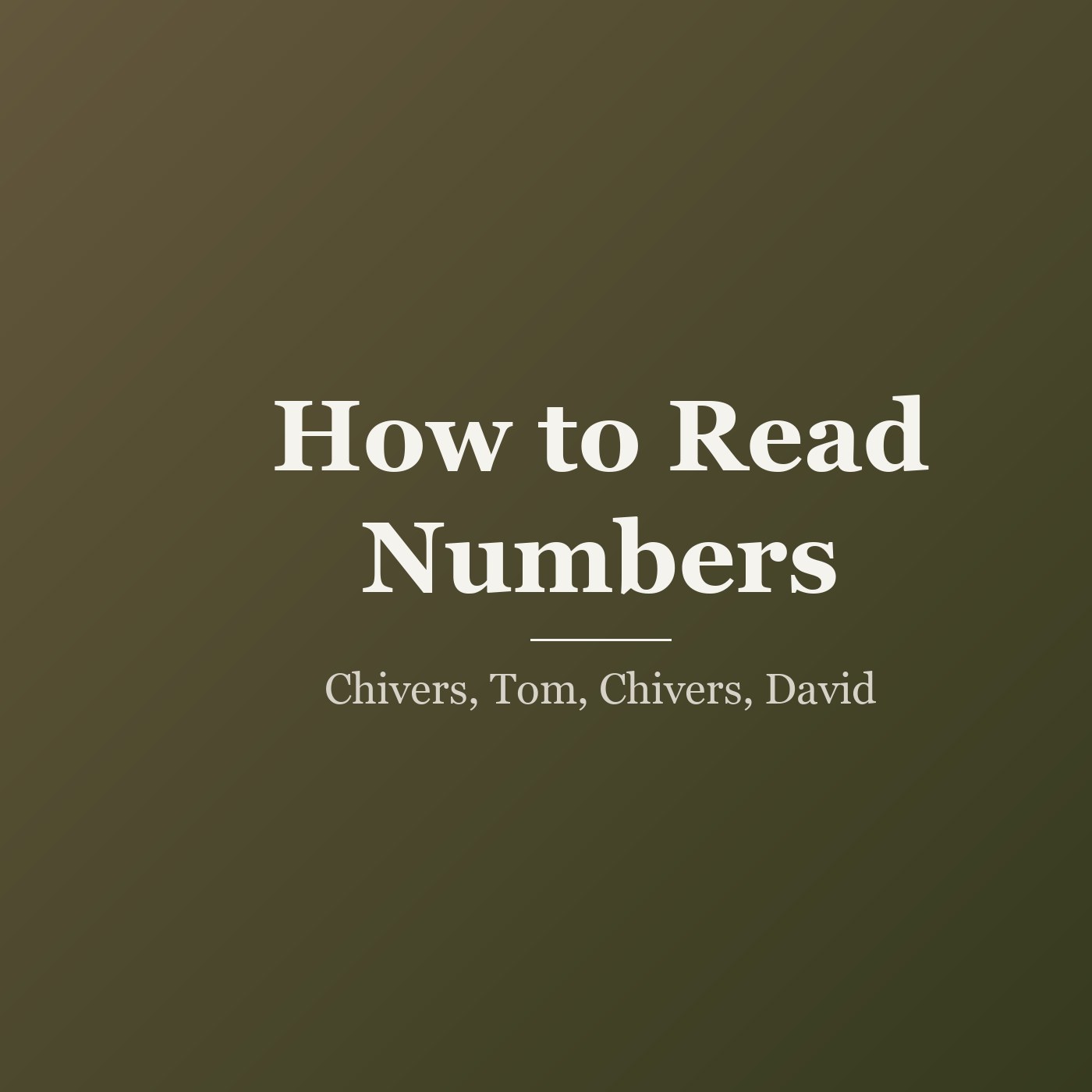 How to Read Numbers cover