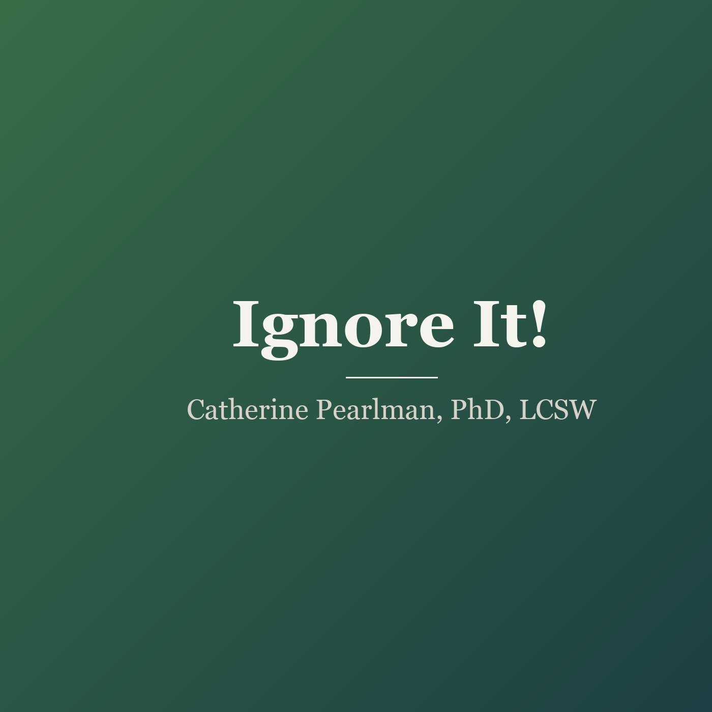 Ignore It! cover