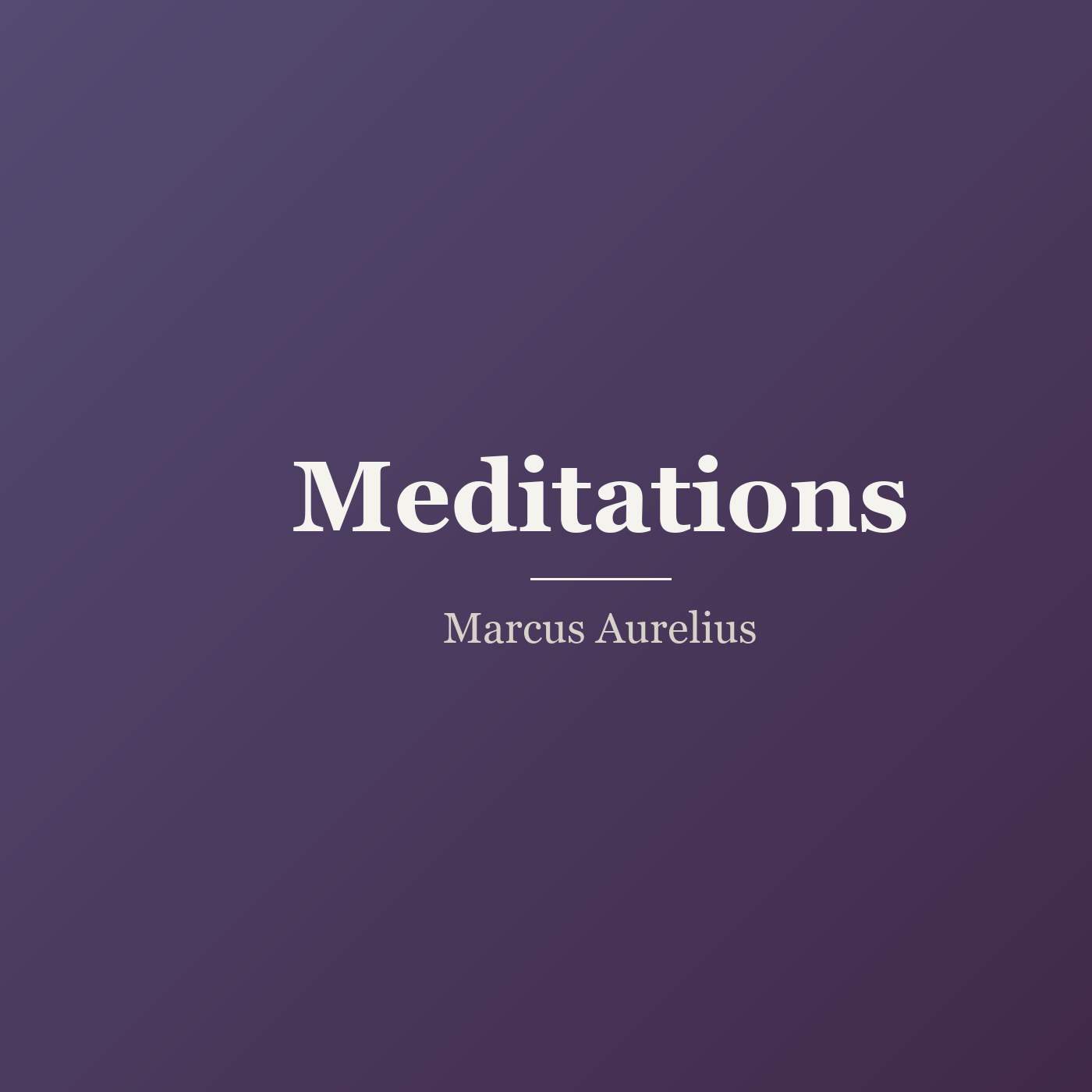 Meditations cover