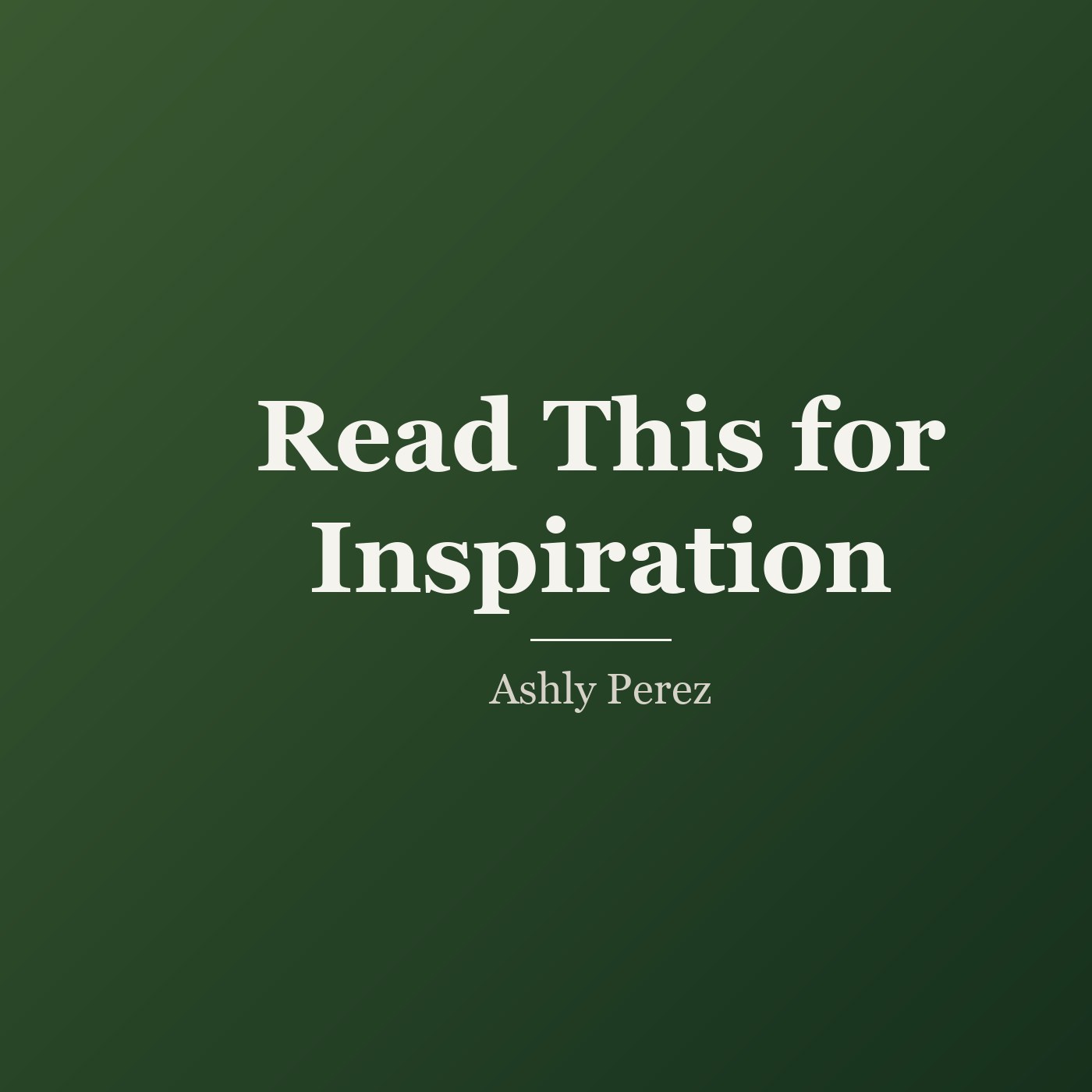 Read This for Inspiration cover