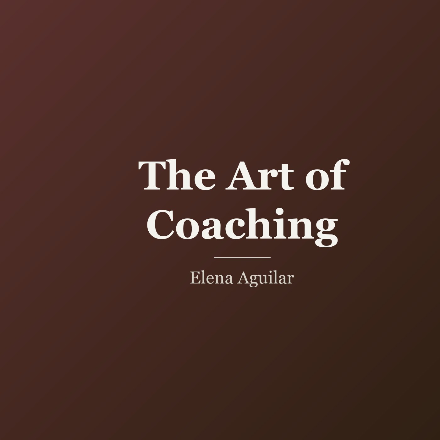The Art of Coaching cover