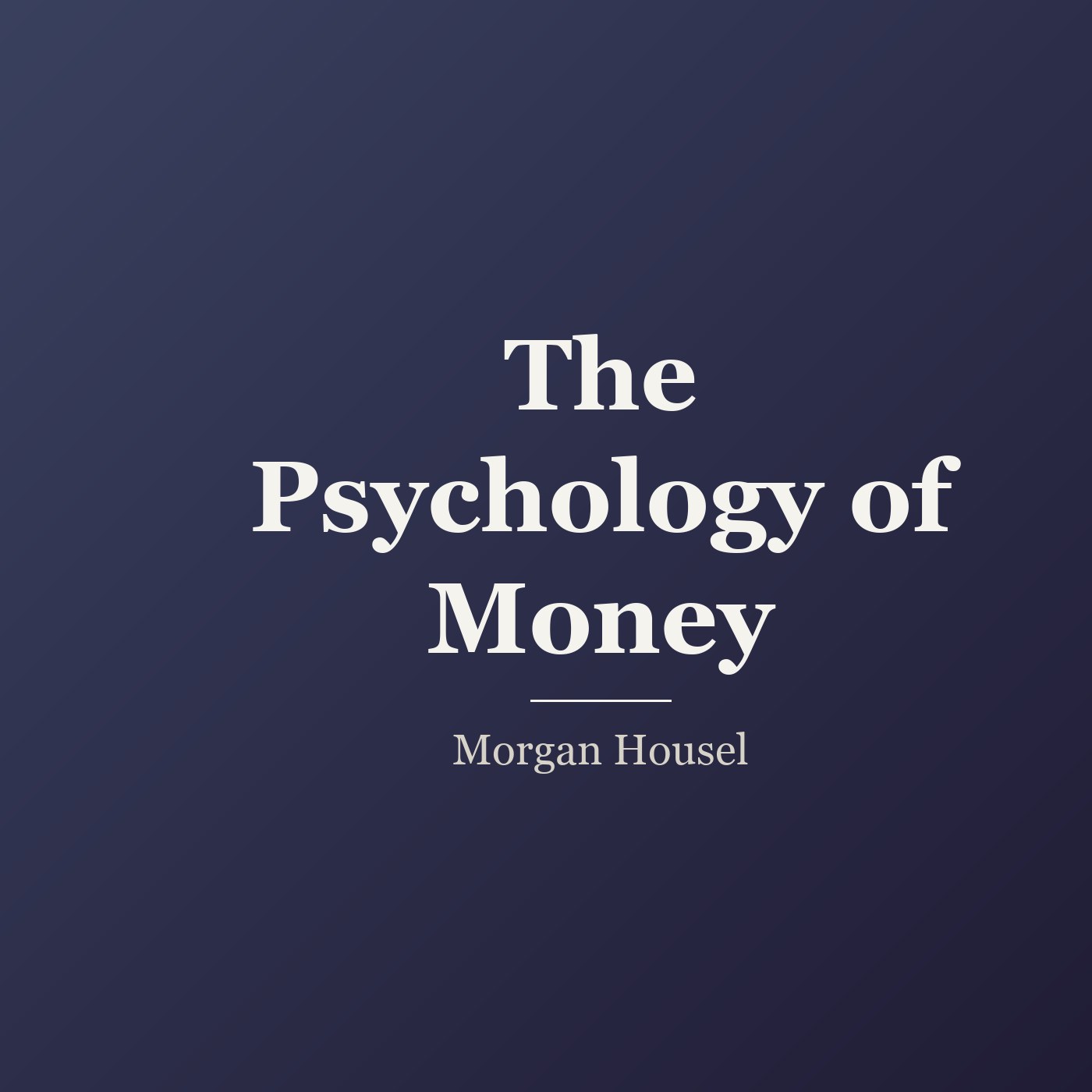 The Psychology of Money cover