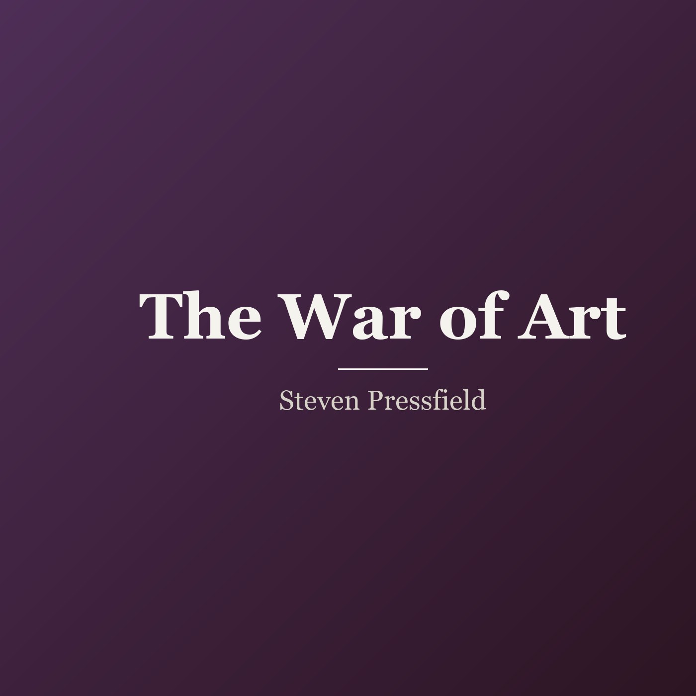 The War of Art cover